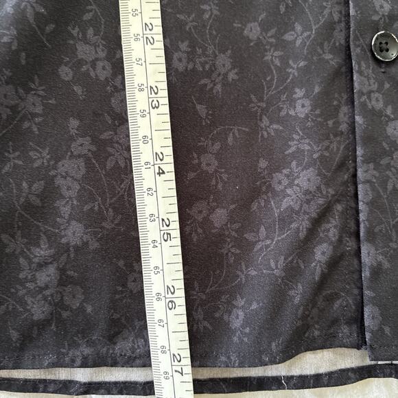 NWT Rag & Bone Mens Large Shirt Dalton Designer Button Up Black Grey Floral $248 - Picture 10 of 10